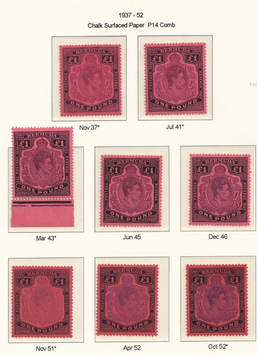 Bermuda stamps 1937 - bermuda,